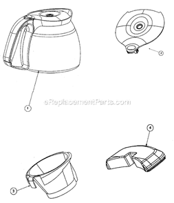 Page A Diagram and Parts List for UR13  Mr Coffee Coffee Maker